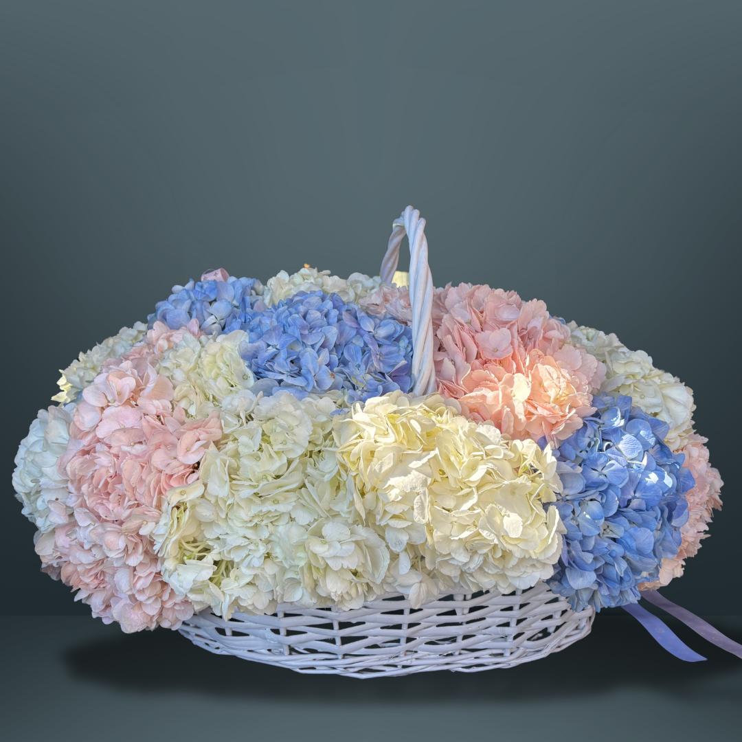 Whispers of Bloom Flower Basket