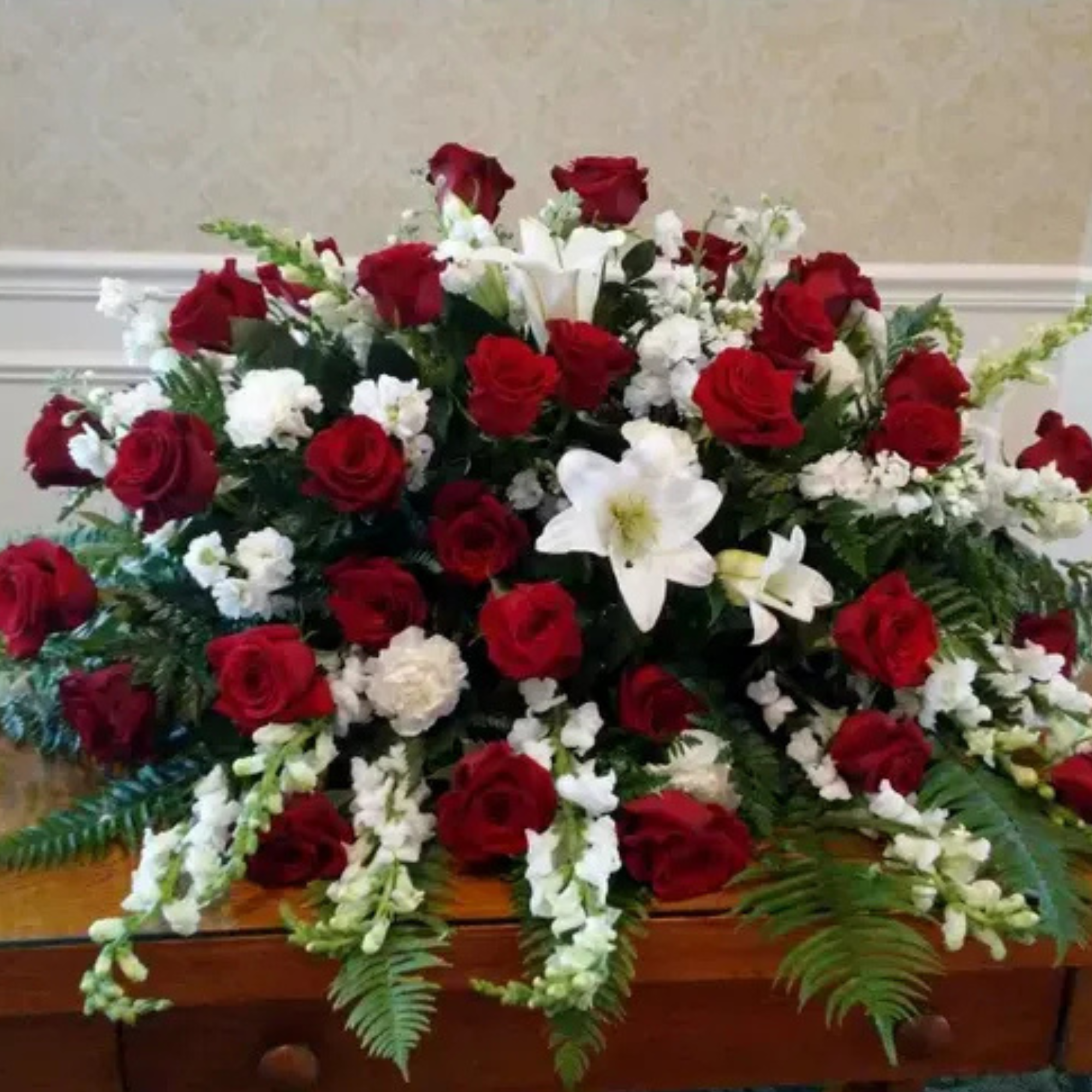 Crown of Grace Casket Spray