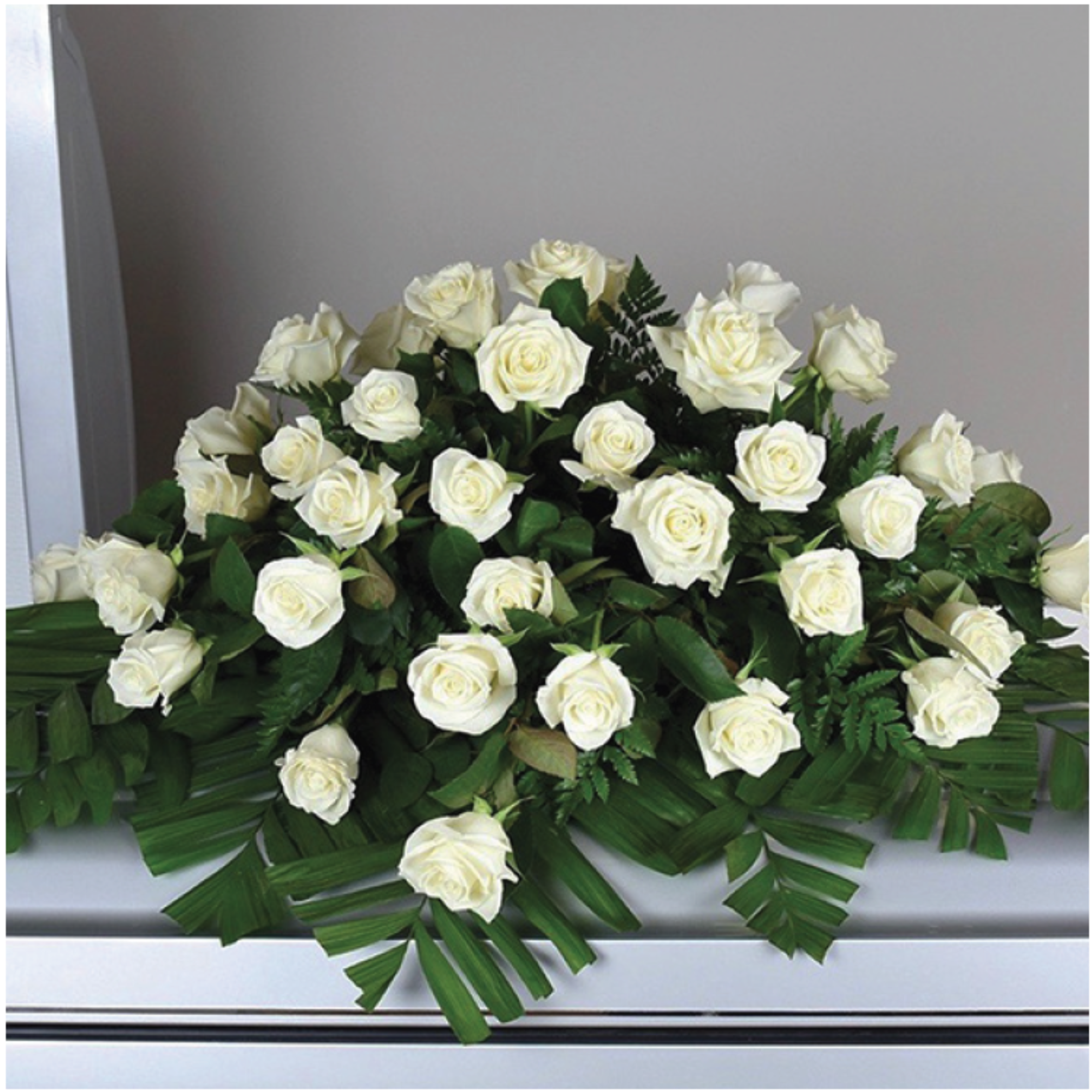 Moonlit Petals Casket Spray
