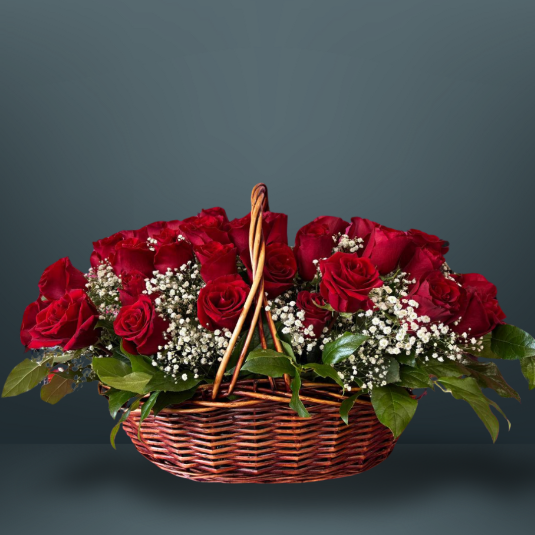 Midnight Romance Flower Basket