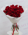 25 DELUXE FRENCH RED ROSES BOUQUET