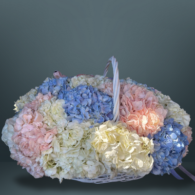 Whispers of Bloom Flower Basket