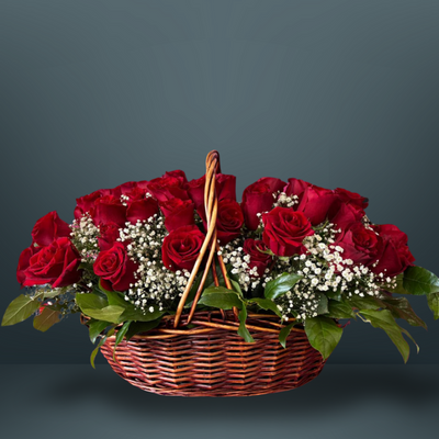 Midnight Romance Flower Basket
