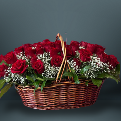 Midnight Romance Flower Basket