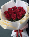 Valentine Special Classic Dozen (12) Red Roses Bouquet