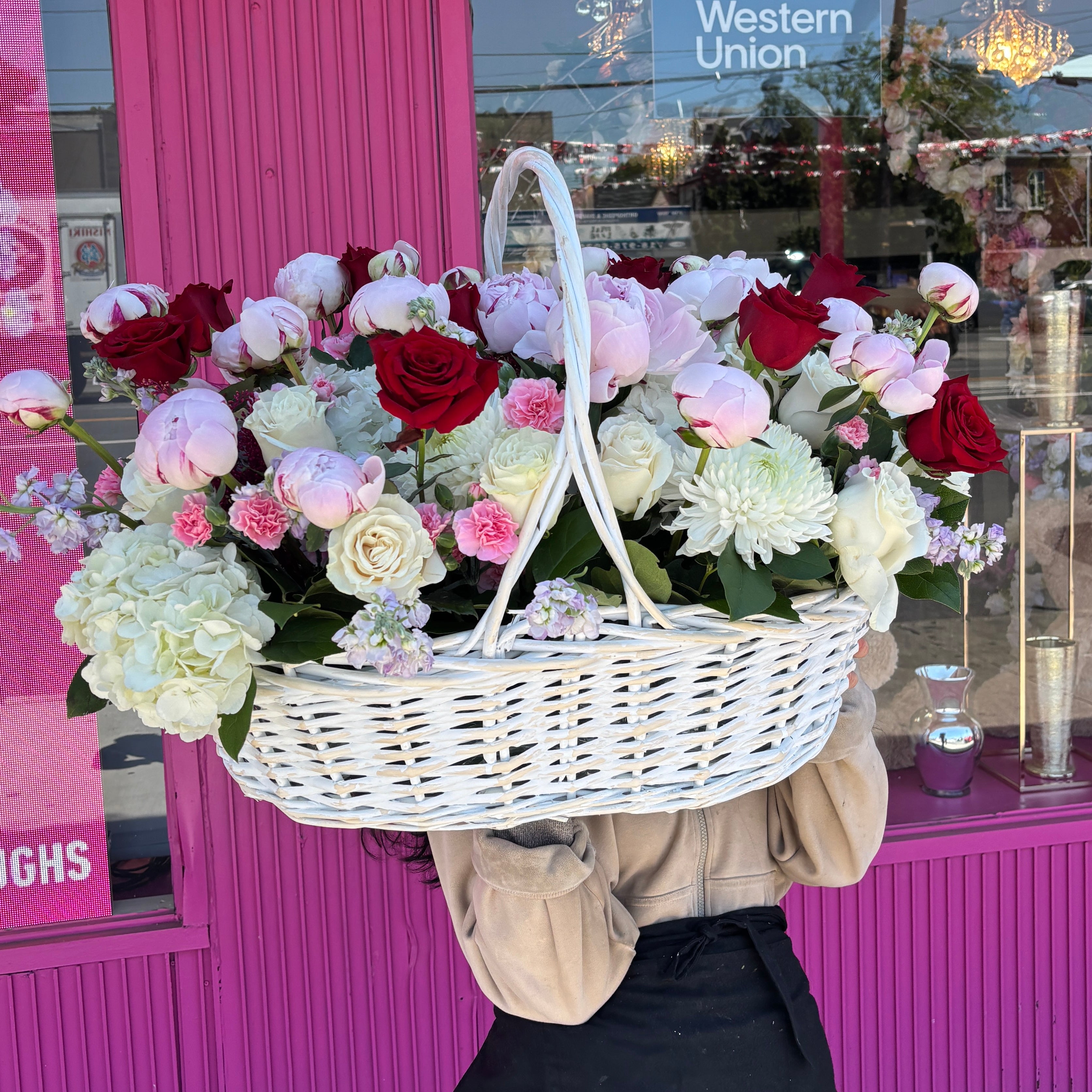 Soft Opulence Flower Basket